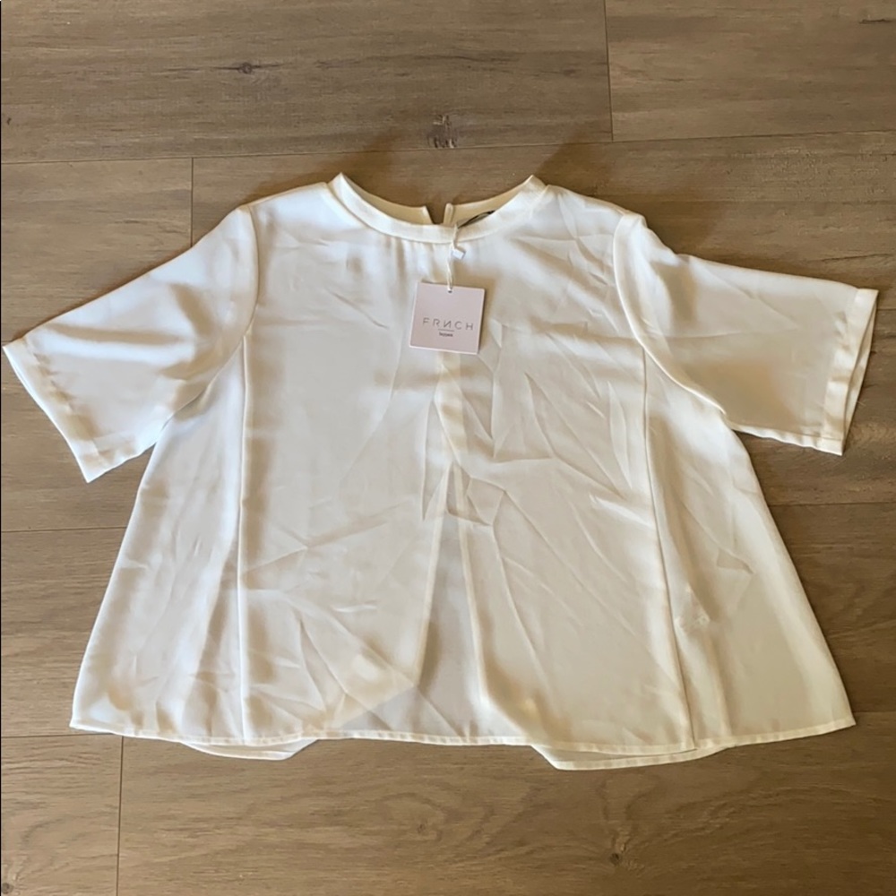 White chiffon top